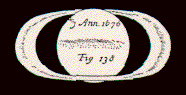 Cassini's Sketch of Saturn in 1676 Showing the Gap in the Rings