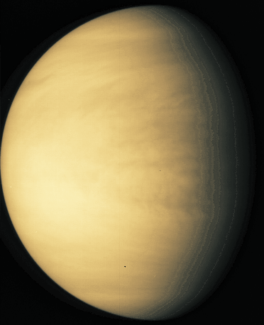 Venus in visible light from Galileo (1990)