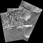 Mosaic of River Channel and Ridge Area on Titan