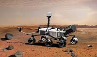 Mars Science Laboratory with Power Source and Extended Arm, Artist's Concept